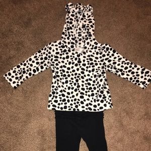 EUC Jumping Beans Fleece Hoodie & Ruffle Leggings